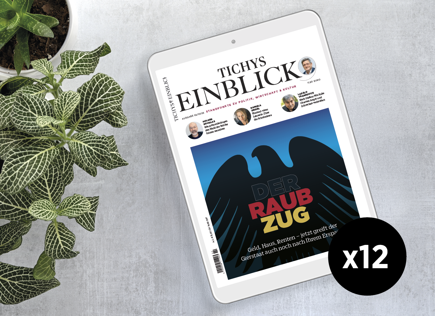 12 Ausgaben Tichys Einblick (Jahresabo - digital)