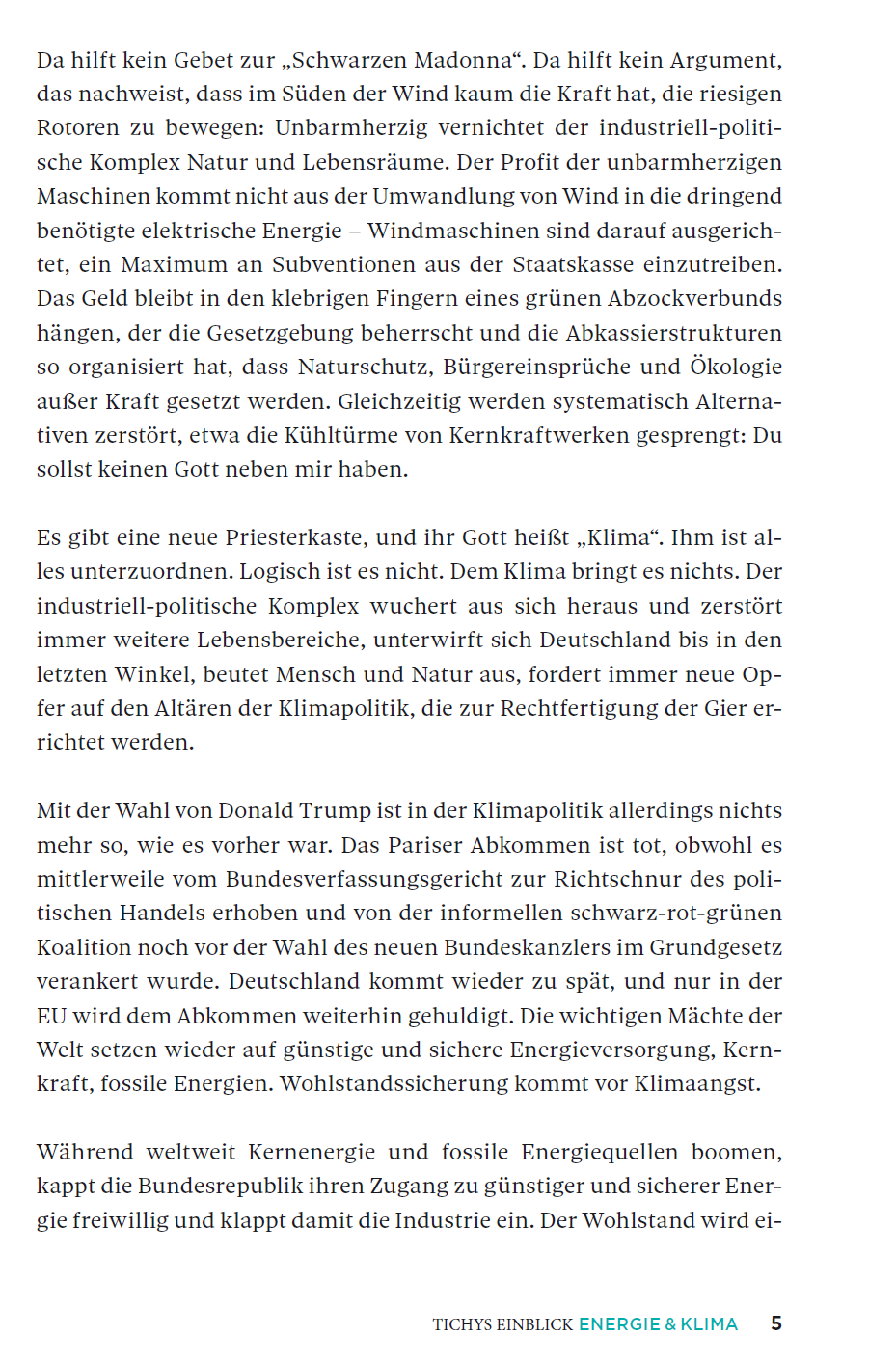 Tichys Einblick spezial "Der Klima und Energie-Komplex" - digital 