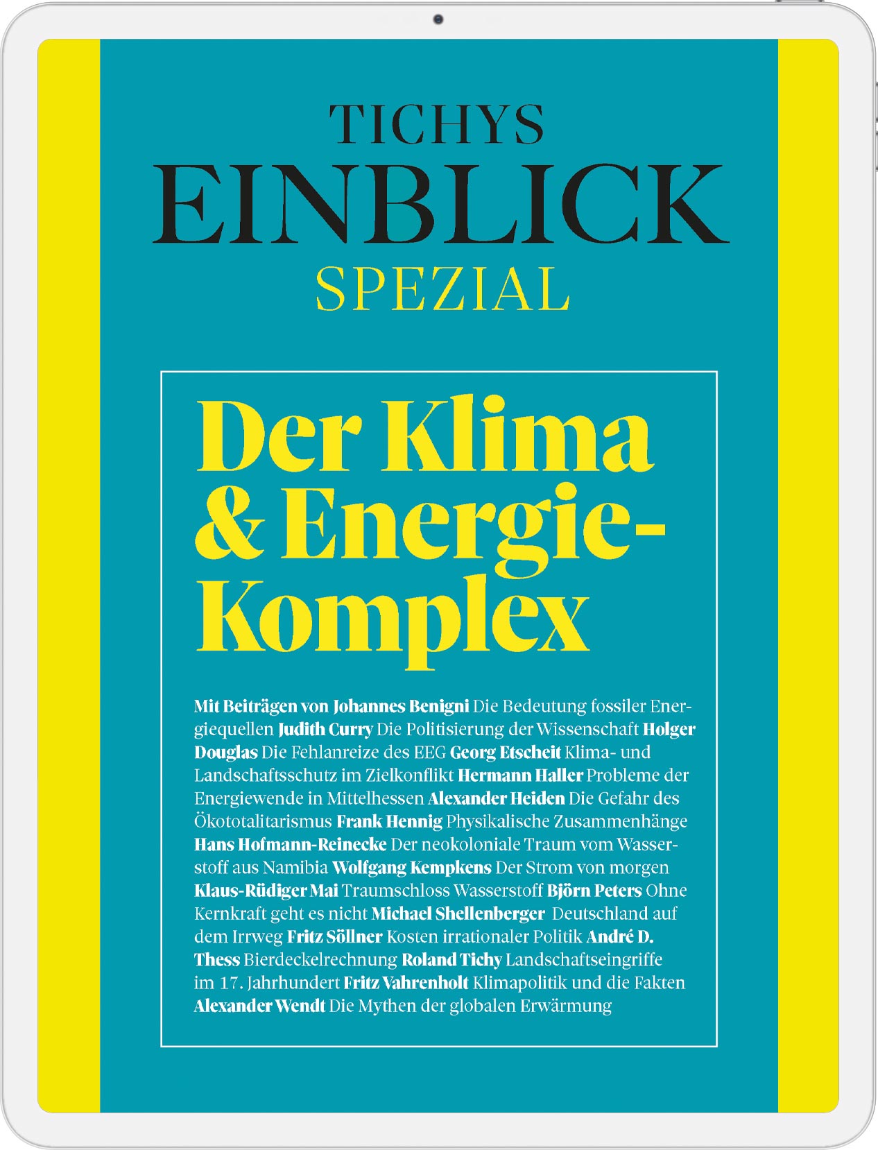 Tichys Einblick spezial "Der Klima und Energie-Komplex" - digital 